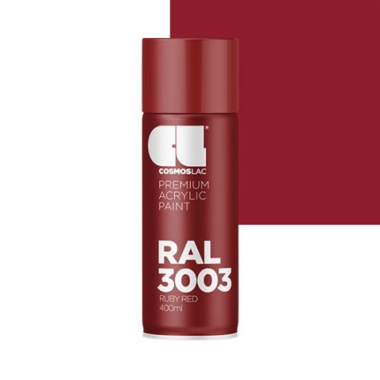 Cosmos Lac Σπρέι Βαφής Premium Acrylic Ruby Red Ral 3003 Γυαλιστερό Νο.311 400ml