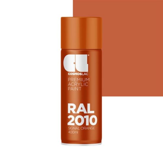 Cosmos Lac Σπρέι Βαφής Premium Acrylic Signal Orange Γυαλιστερό Ral 2010 Νο.331 400ml