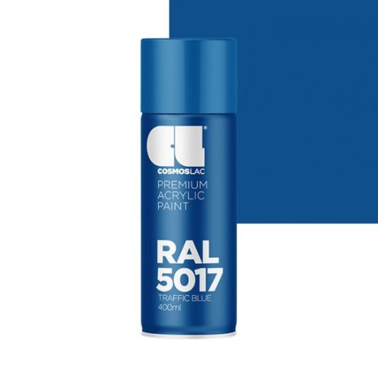 Cosmos Lac Σπρέι Βαφής Premium Acrylic Traffic Blue Γυαλιστερό RAL 5017 Νο.341 400ml
