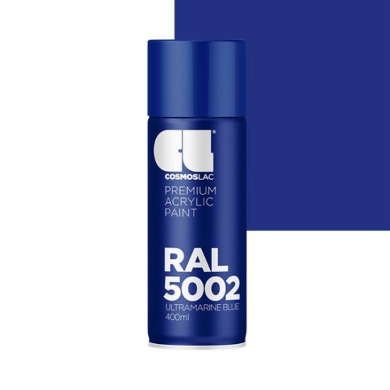Cosmos Lac Σπρέι Βαφής Premium Acrylic Ultramarine Blue Γυαλιστερό RAL 5002 No.417 400ml