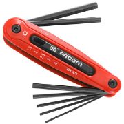 Facom Σετ 7 Αναδιπλούμενα Κλειδιά Allen 2,5-10mm – 86H.JE7A