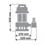 Kraft Υποβρύχια Αντλία Ομβρίων-Ακαθάρτων 3 σε 1 400W 11.000L/h – 43515