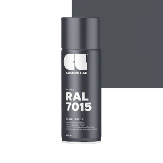 Cosmos Lac Σπρέι Βαφής Premium Acrylic Slate  Grey Ral 7015 Νο.421 400ml