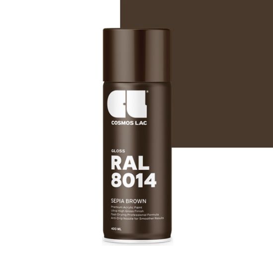 Cosmos Lac Σπρέι Βαφής Premium Acrylic Sepia Brown RAL 8014 Νο.467 400ml