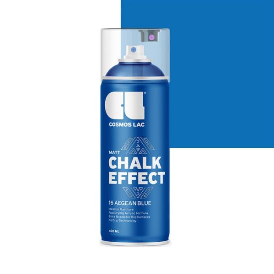 Cosmos Lac Chalk Effect Χρώμα Κιμωλίας Aegean Blue No.16 400ml