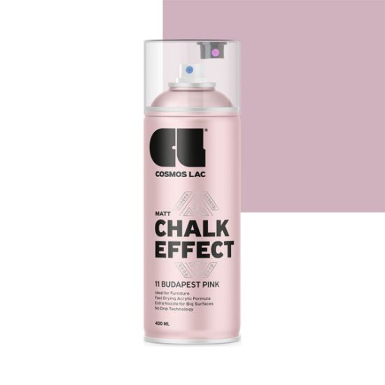 Cosmos Lac Chalk Effect Χρώμα Κιμωλίας Budapest Pink No.11 400ml