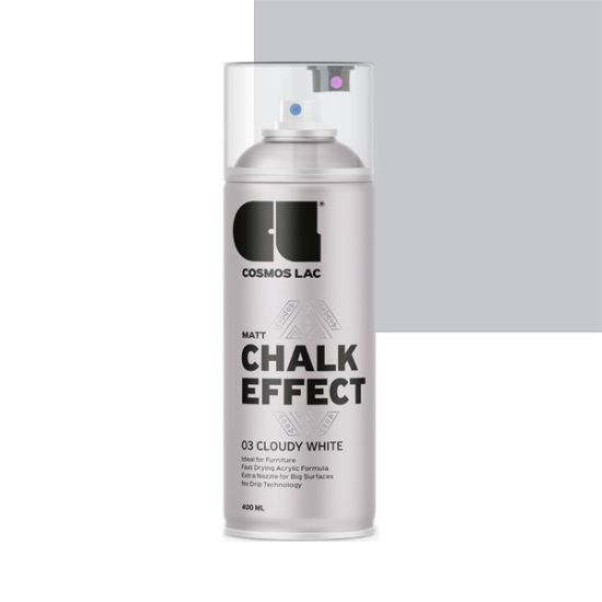 Cosmos Lac Chalk Effect Χρώμα Κιμωλίας Cloudy White No.03 400ml