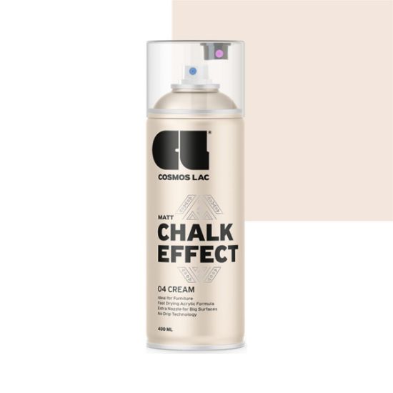 Cosmos Lac Chalk Effect Χρώμα Κιμωλίας Cream No.04 400ml