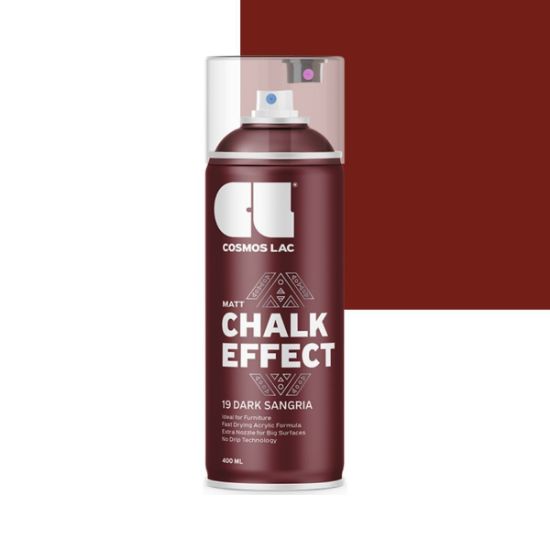 Cosmos Lac Chalk Effect Χρώμα Κιμωλίας Dark Sangria No.19 400ml