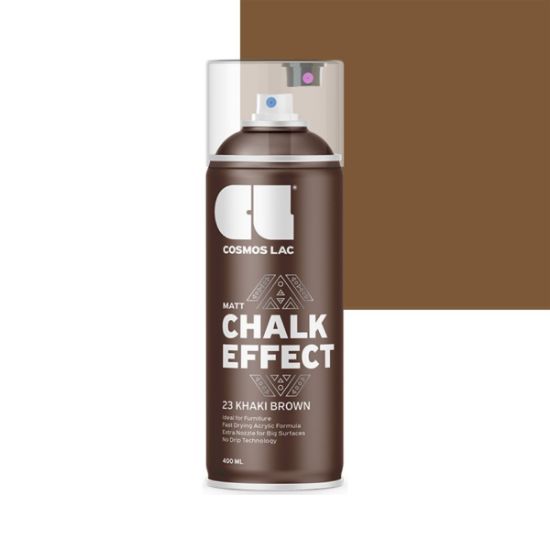 Cosmos Lac Chalk Effect Χρώμα Κιμωλίας Khaki Brown No.23 400ml