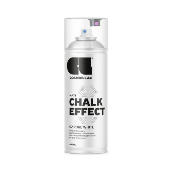 Cosmos Lac Chalk Effect Χρώμα Κιμωλίας Pure White No.02 400ml