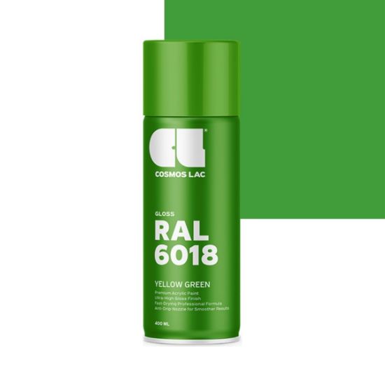 Cosmos Lac Σπρέι Βαφής Premium Ακρυλικό Yellow Green Γυαλιστερό Νο.463 400ml
