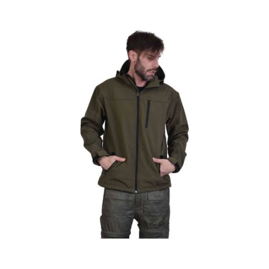 Picture of Ergo Μπουφάν Εργασίας Softshell Ισχυρού Ψύχους Αδιάβροχο με Κουκούλα Χακί – 5301