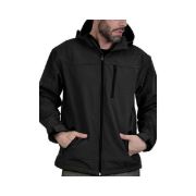 Εικόνα της Ergo Ζακέτα Εργασίας Softshell Ψύχους με Αφαιρούμενη Επένδυση & Κουκούλα Μαύρη – 5301