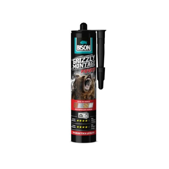Bison Κατασκευαστική Κόλλα Grizzly Montage Power 370g – 6314603